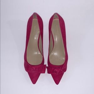 SOLD New Ann Taylor Knot Bow Suede Kitten Heel 8.5